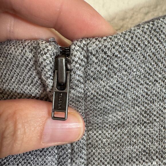 Talula Aritzia Grey Fit & Flare Mini Dress Women 2 Preppy Sleeveless Skater Twee - Picture 10 of 11